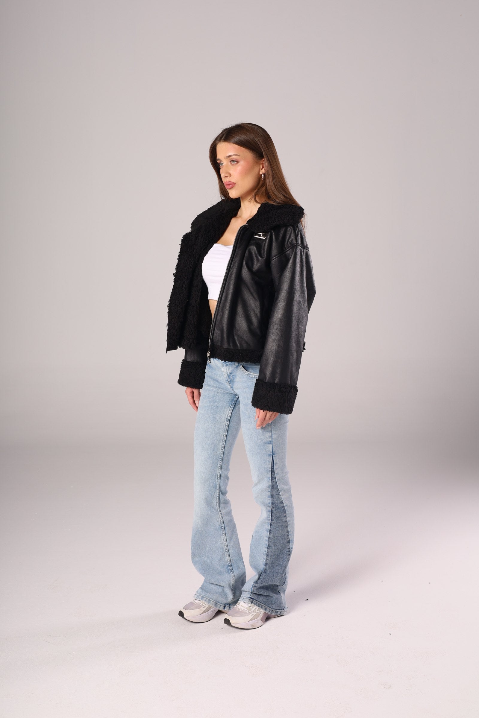 Quilted leather jacket