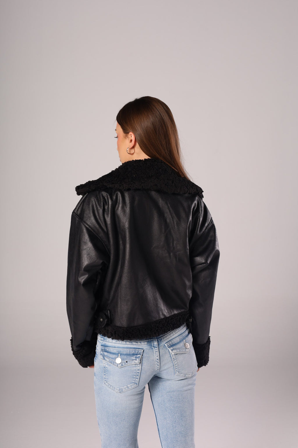 Quilted leather jacket