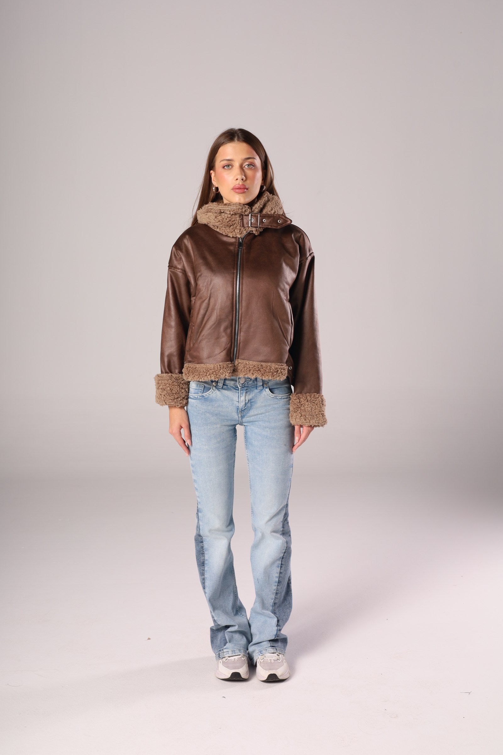 Quilted leather jacket