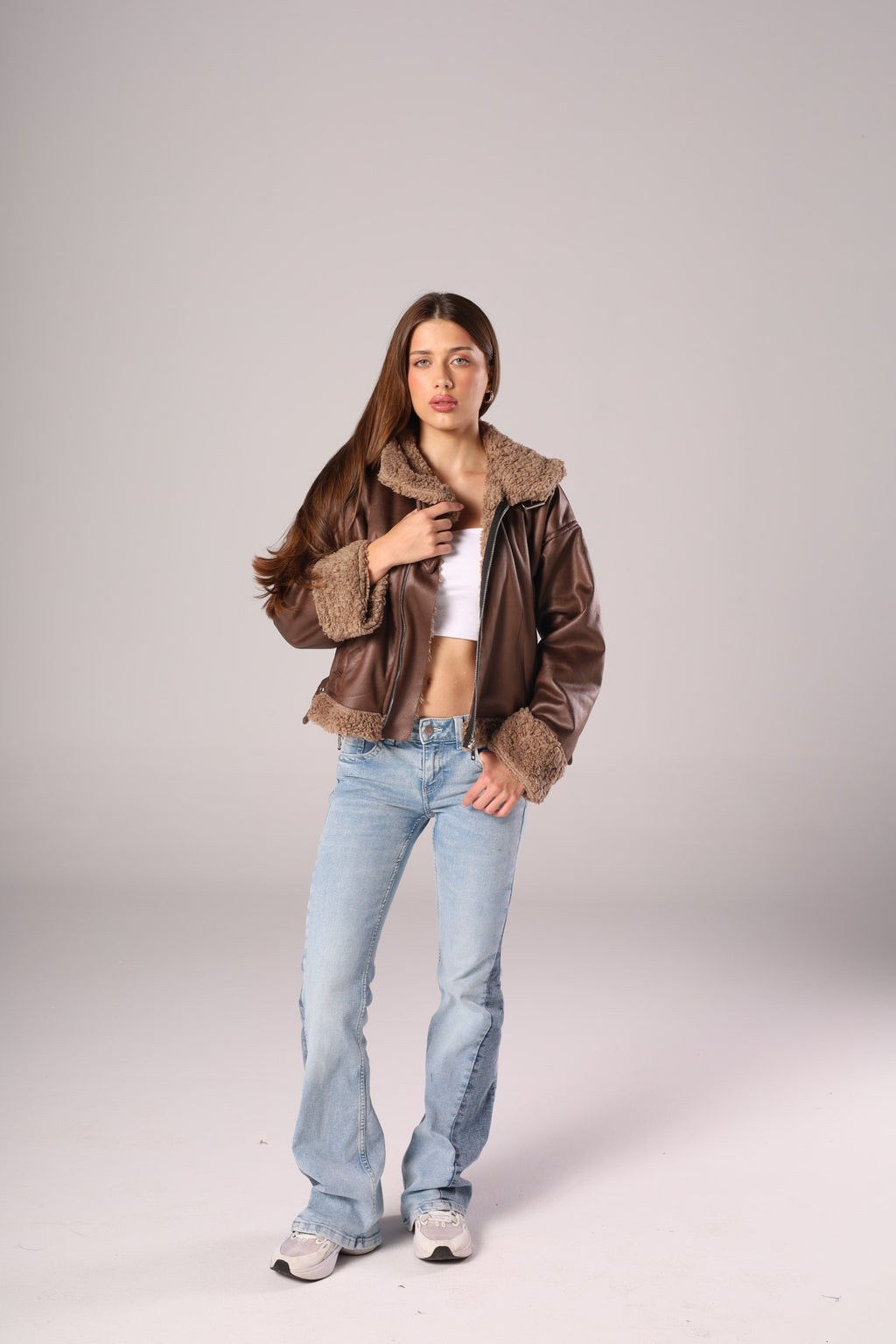 Quilted leather jacket